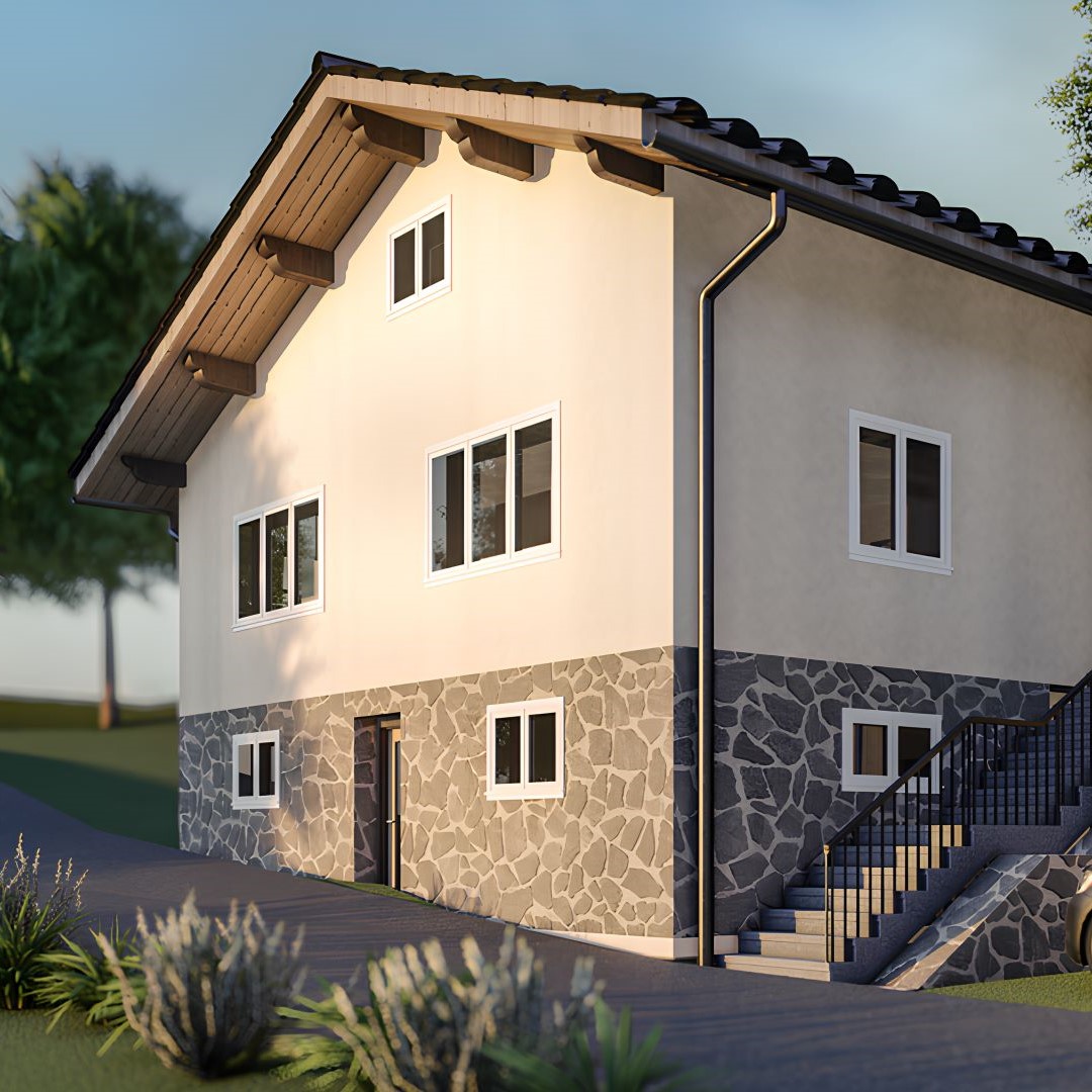 Virtueller Rundgang für Haus, Surses GR- 3D-Modellierung, bimcadlaunchpad.ch