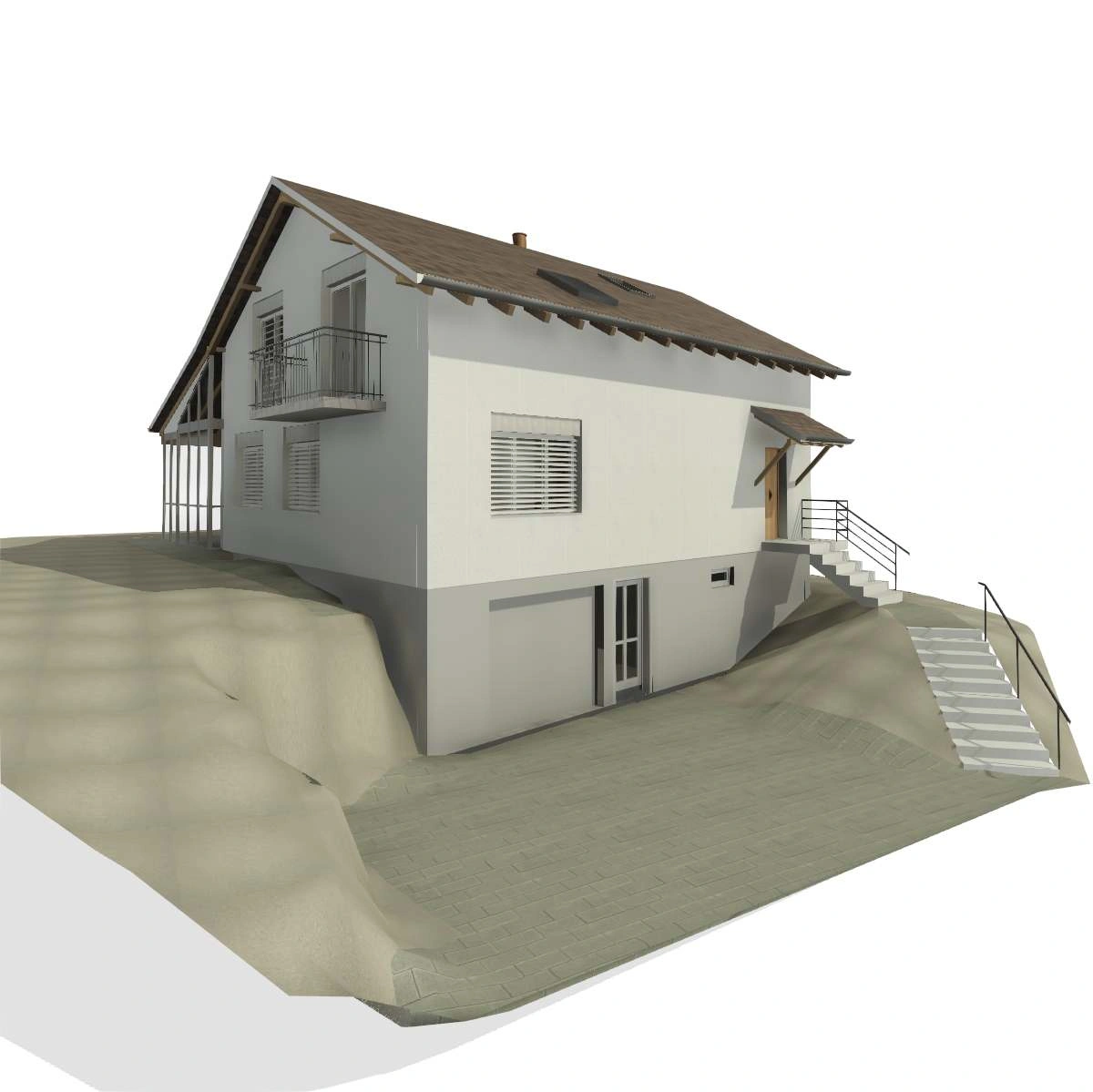 Revit-Modell aus Punktwolke für ein Einfamilienhaus im Bestand