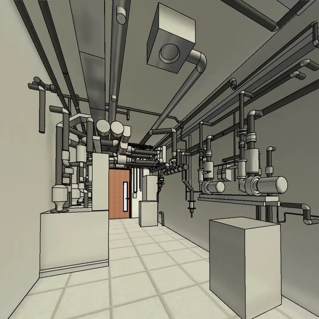 3D-Bestandsmodell Industrie einer Chemie-Produktionsanlage in Buchs SG, Ostschweiz
