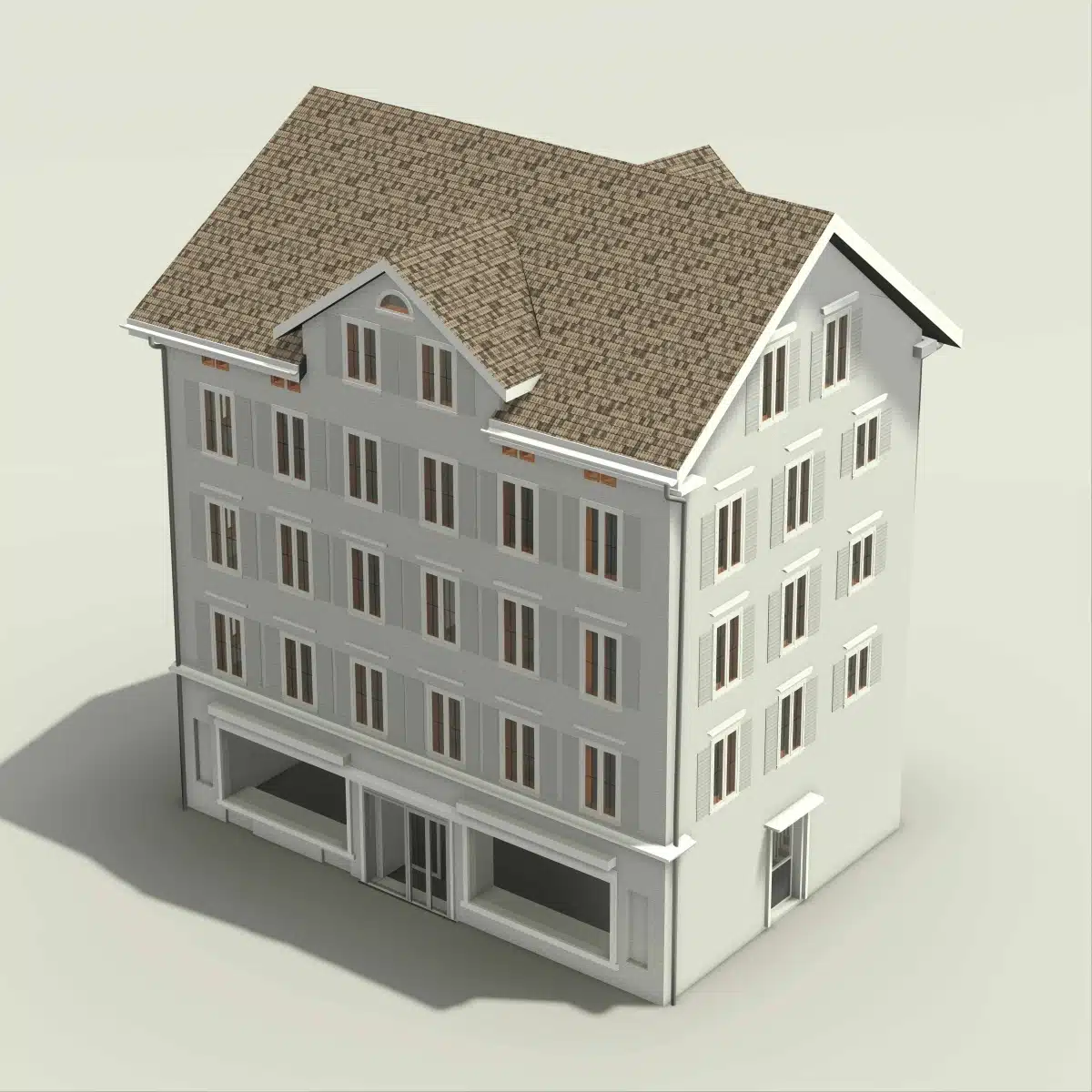 CAD- und BIM-Modelle aus Punktwolke für ein Mehrfamilienhaus in Einsiedeln SZ, Schweiz