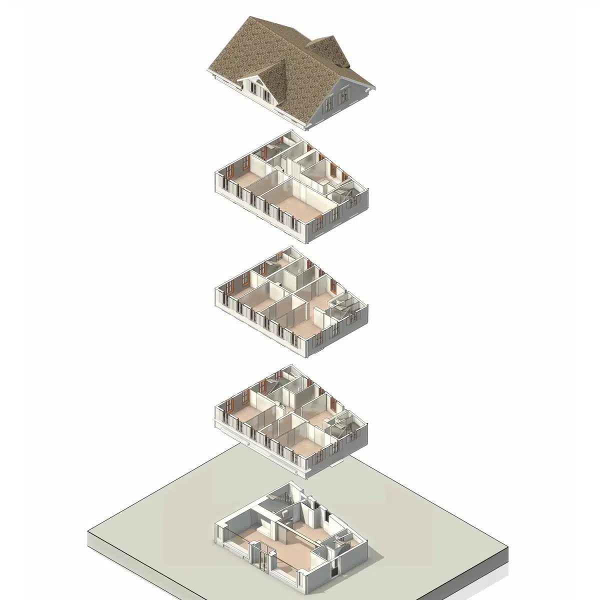 3D-Modell aus 3D-Gebäudevermessung in Einsiedeln SZ | BIMCADLaunchPad