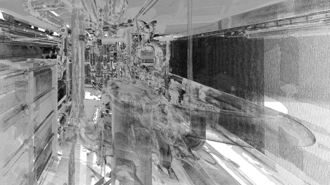 3D Laserscanning Punktwolke einer Industriehalle in Buchs SG im Rheintal